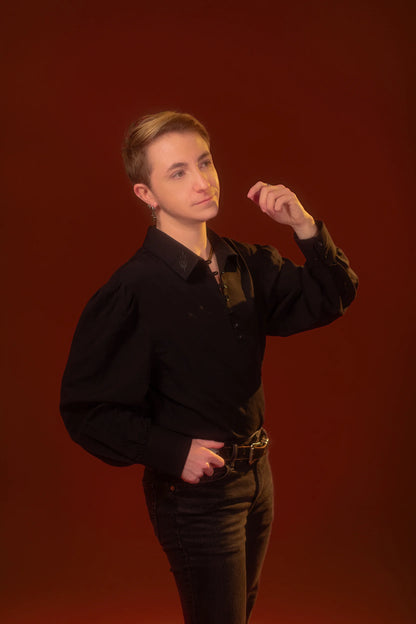 Starcrossed Poet Shirt | BLACK